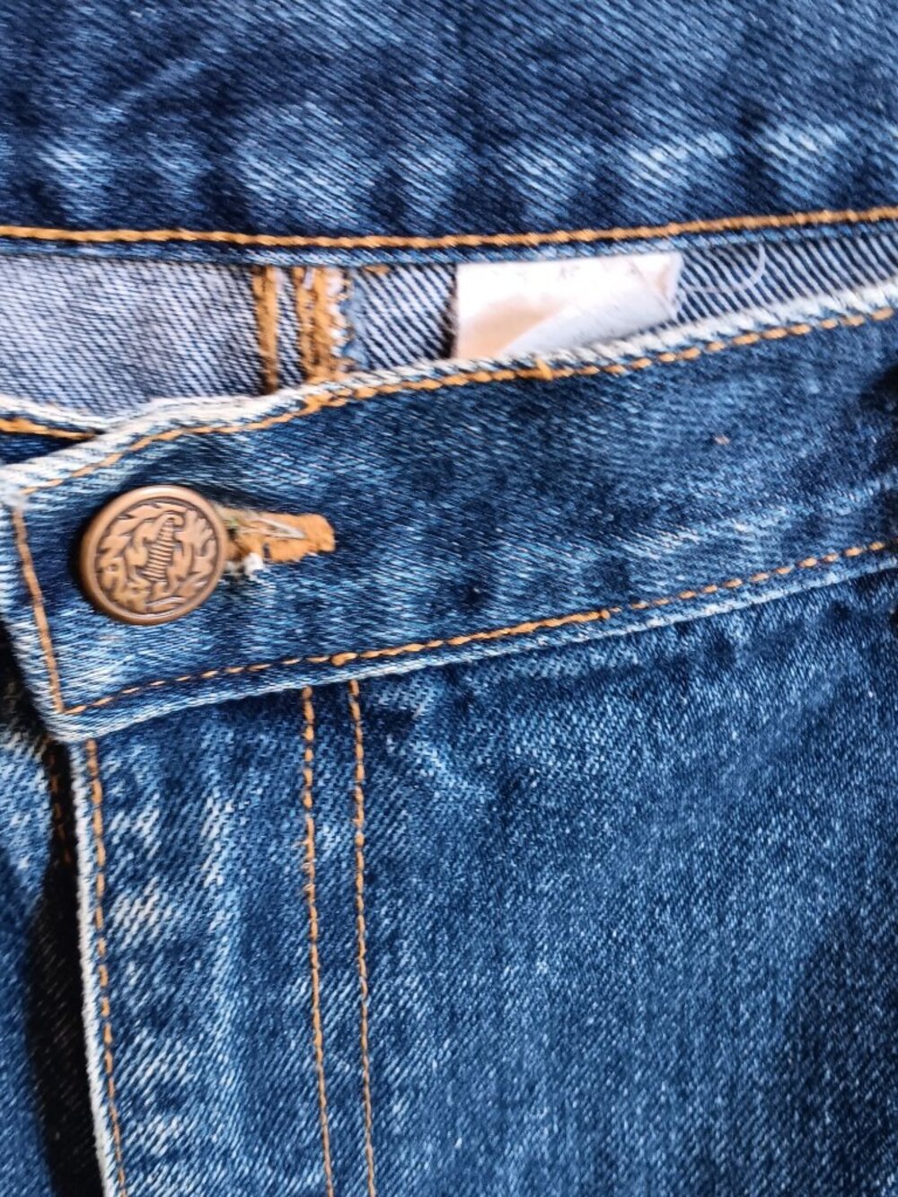 Vintage Mens Jeans 38x29 FIT Vtg 80's Mens RAW INDIGO DENIM Straight JEANS